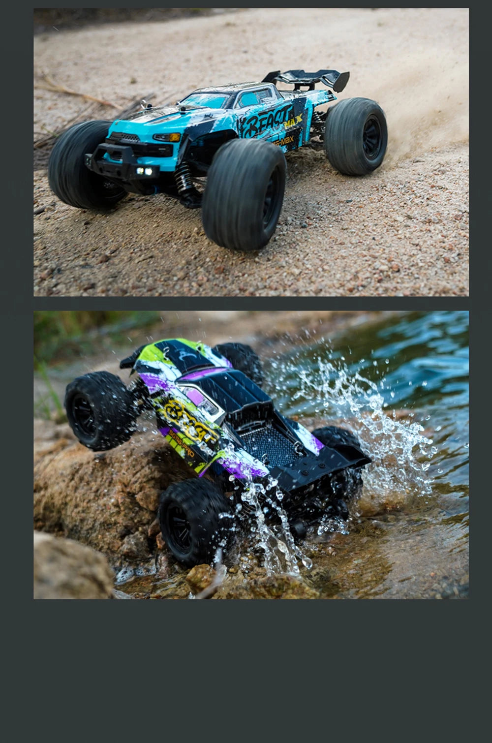 1:16 ZLL SG116MAX RC Car – 80KM/H 4WD High-Speed Off-Road Drift Monster Truck with LED Lights, Remote Control vs WLtoys 144001