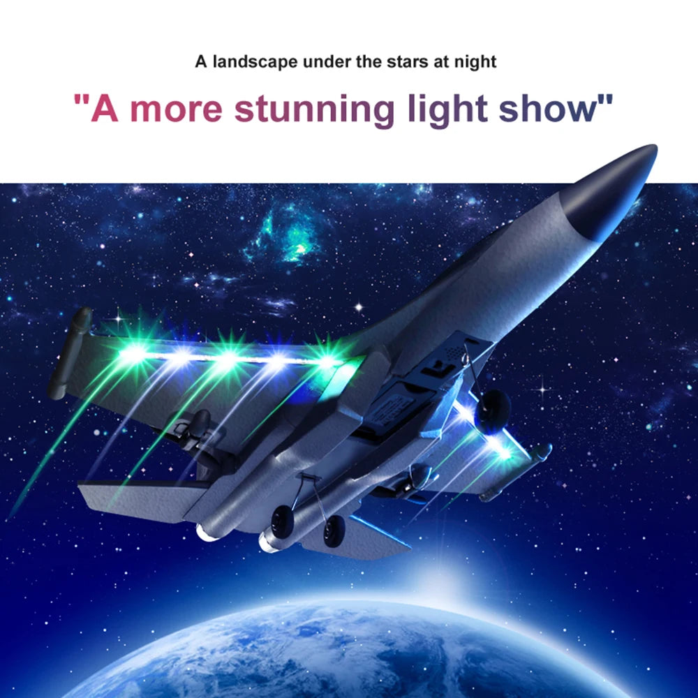 G1 RC Airplane – 2.4G Remote Control Glider with LED Lights, EPP Waterproof Flying Model Toy for Children