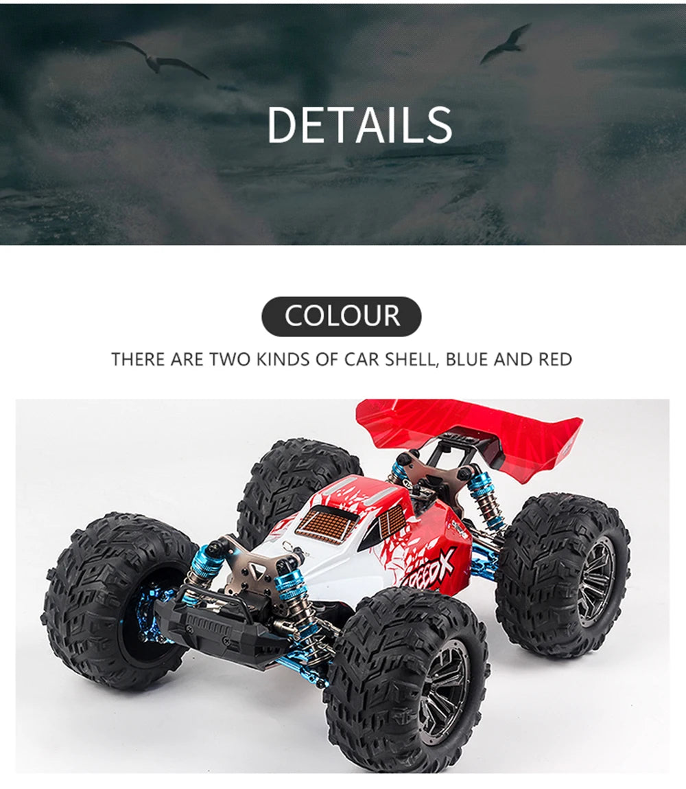 70KM/H XLF F17/F16 RC Car – 4WD Brushless Electric High-Speed Off-Road Drift Racing Car vs WLtoys 144001