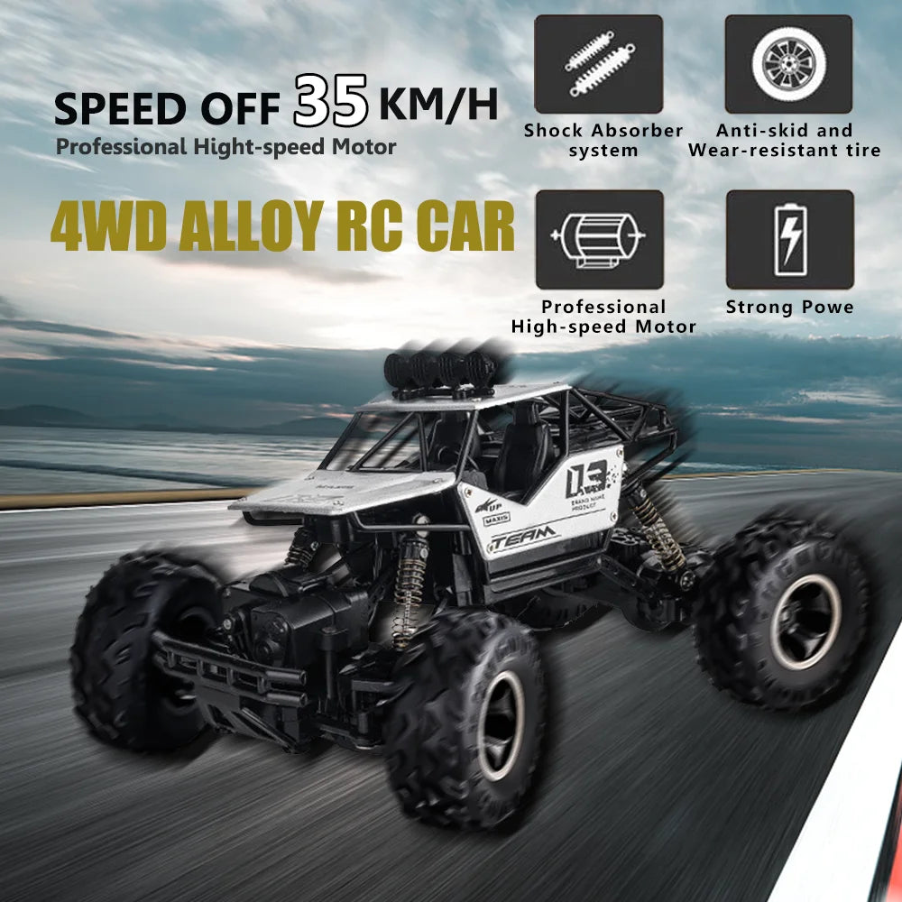 4WD Remote Control Rock Crawler Car – 1/16 Scale Off-Road Truck with 2.4G Radio Control, Fun Toy for Kids