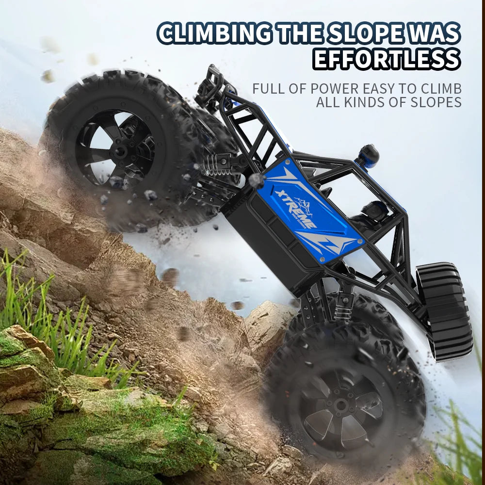 Q145 4WD RC Car – Off-Road Buggy with LED Lights and 2.4G Radio Remote Control, Perfect Toy for Boys and Children