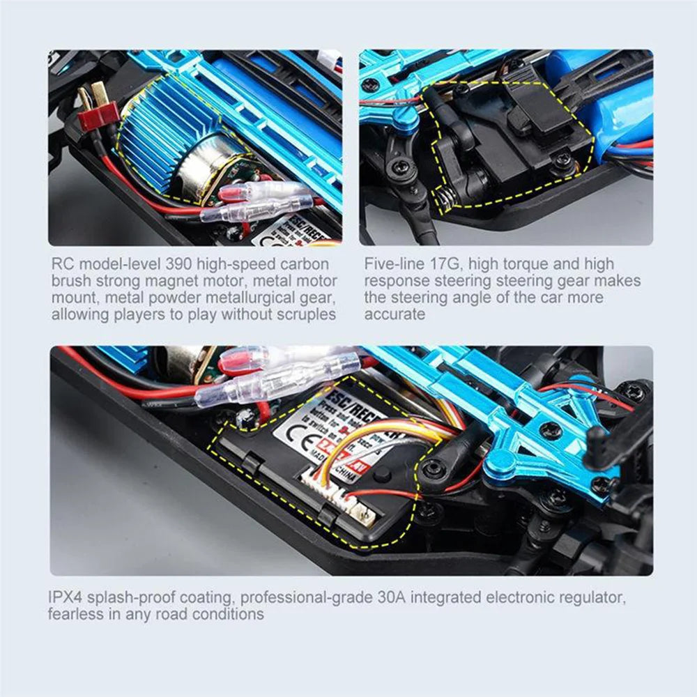 2024 New 1:16 Scale RC Cars – 50KM/H High-Speed Off-Road Monster Truck, 2.4G 4WD Remote Control Car Toys for Boys