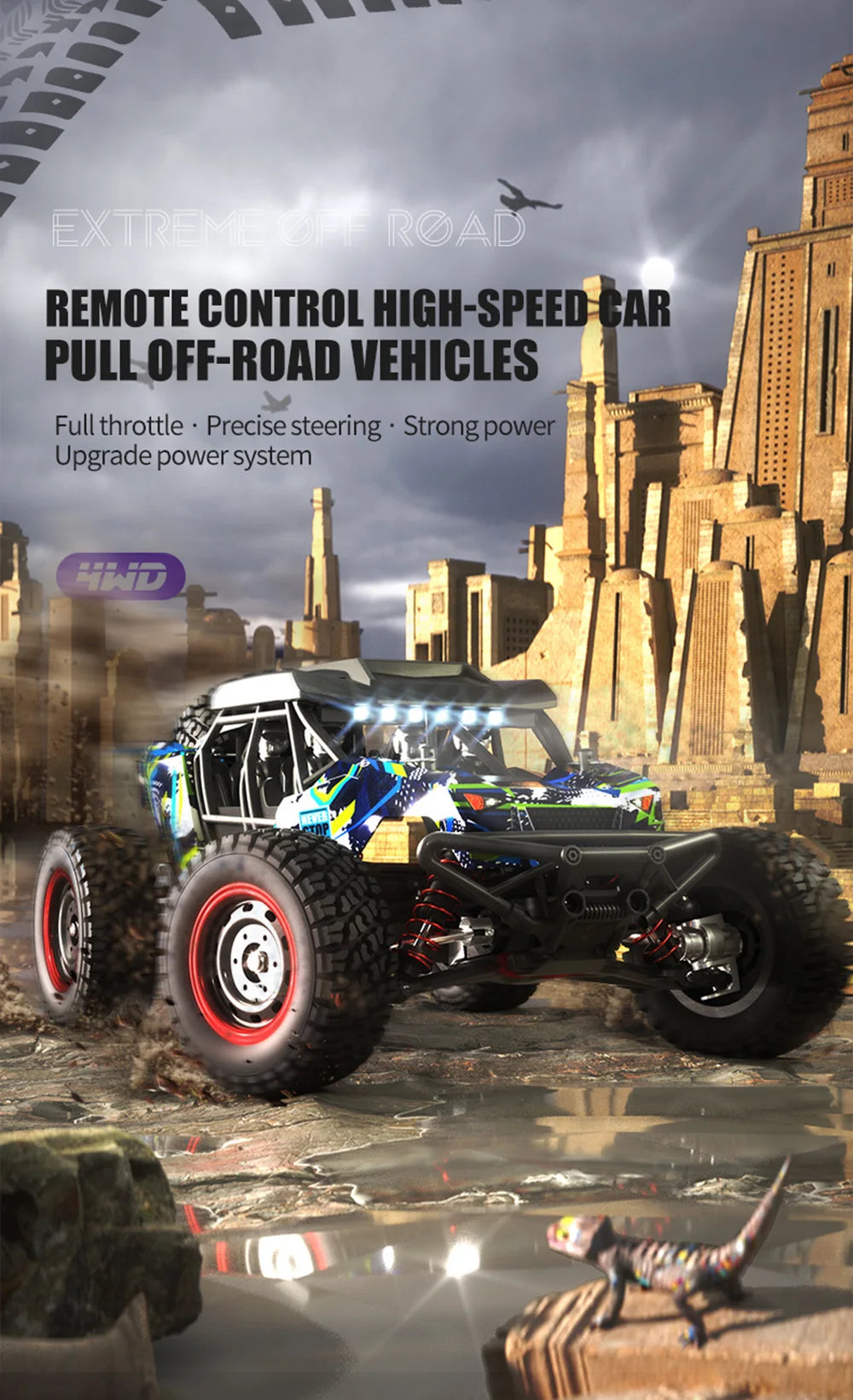 16106PRO 1:16 70KM/H 4WD RC Car With LED Remote Control Off-road Cars High Speed Drift Monster Truck vs Wltoys 144001 Kid Toys