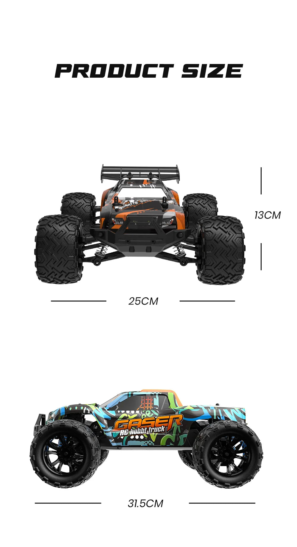 EONZE 001E/002E 1:14 Brushless RC Car – 70KM/H 4WD High-Speed Off-Road Monster Truck with 2.4G Remote Control vs WLtoys 144001