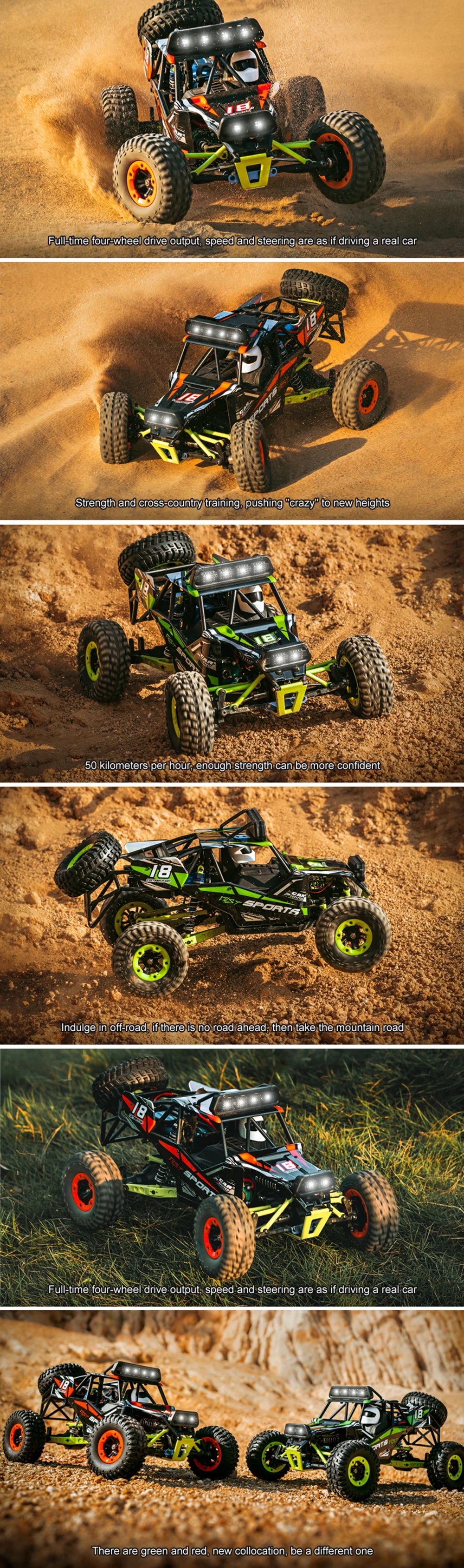 1:12 RC Car – 50KM/H 4WD High-Speed Monster Truck with 2.4G Remote Control, Off-Road Racing Buggy vs Wltoys 144001