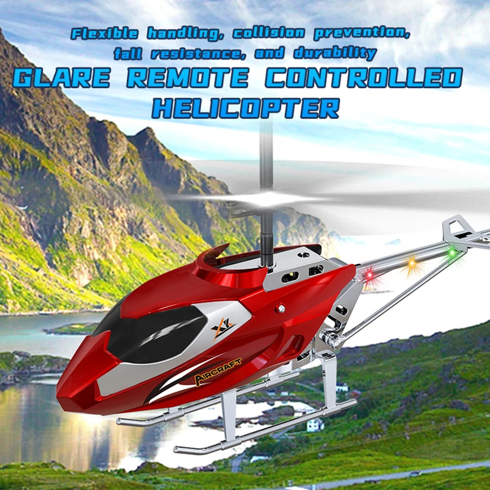 XK912 RC Helicopter – 2.5CH Infrared Remote Control with Light, Alloy Aircraft Toy for Children