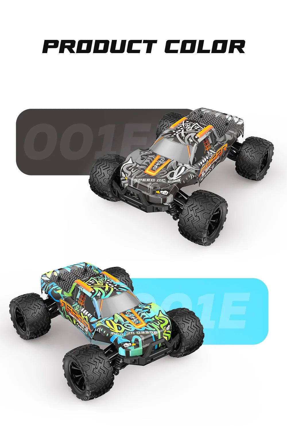 EONZE 001E/002E 1:14 Brushless RC Car – 70KM/H 4WD High-Speed Off-Road Monster Truck with 2.4G Remote Control vs WLtoys 144001