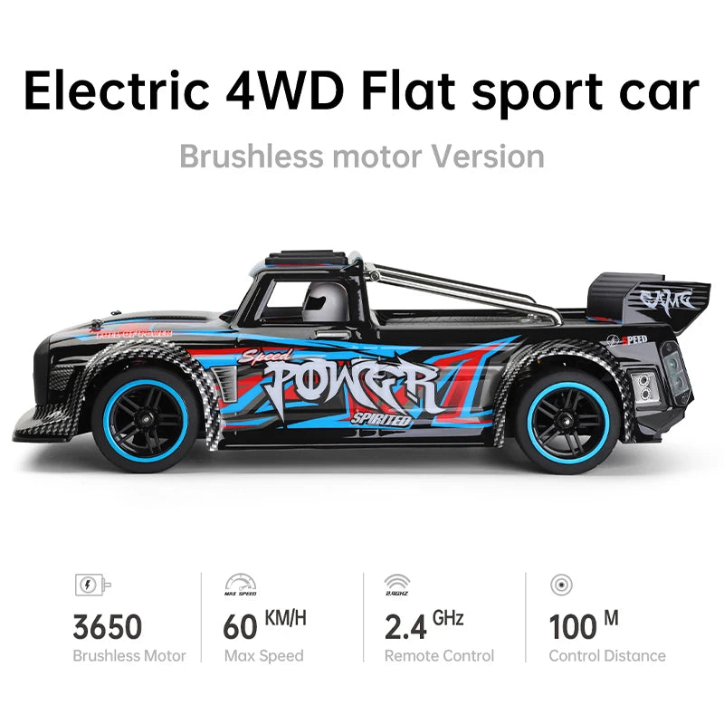 WLtoys 104072 1:10 RC Car – 60KM/H 4WD Electric High-Speed Off-Road Drift Car with 2.4G Remote for Children