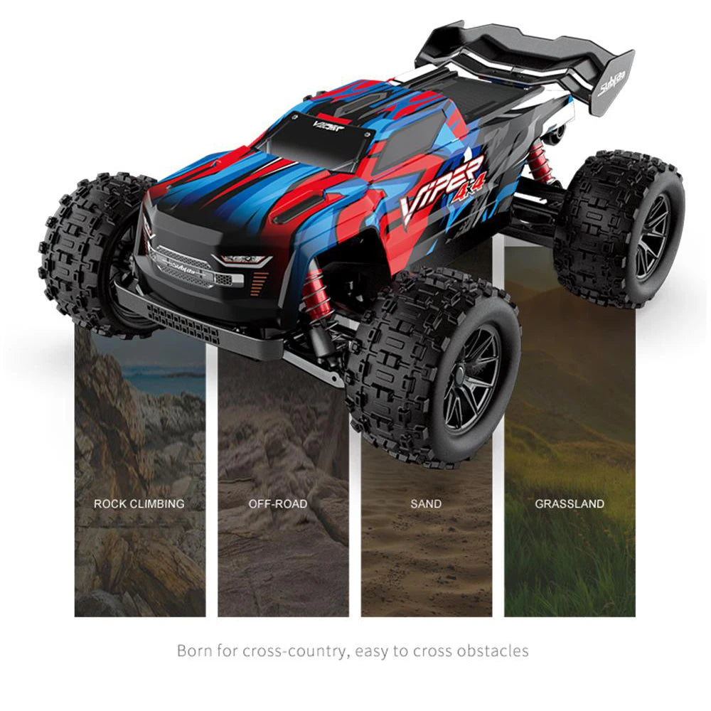 High-Speed S909/S910 1:16 RC Car – 50KM/H 4WD Off-Road Drift Monster Truck vs. WLtoys 144001