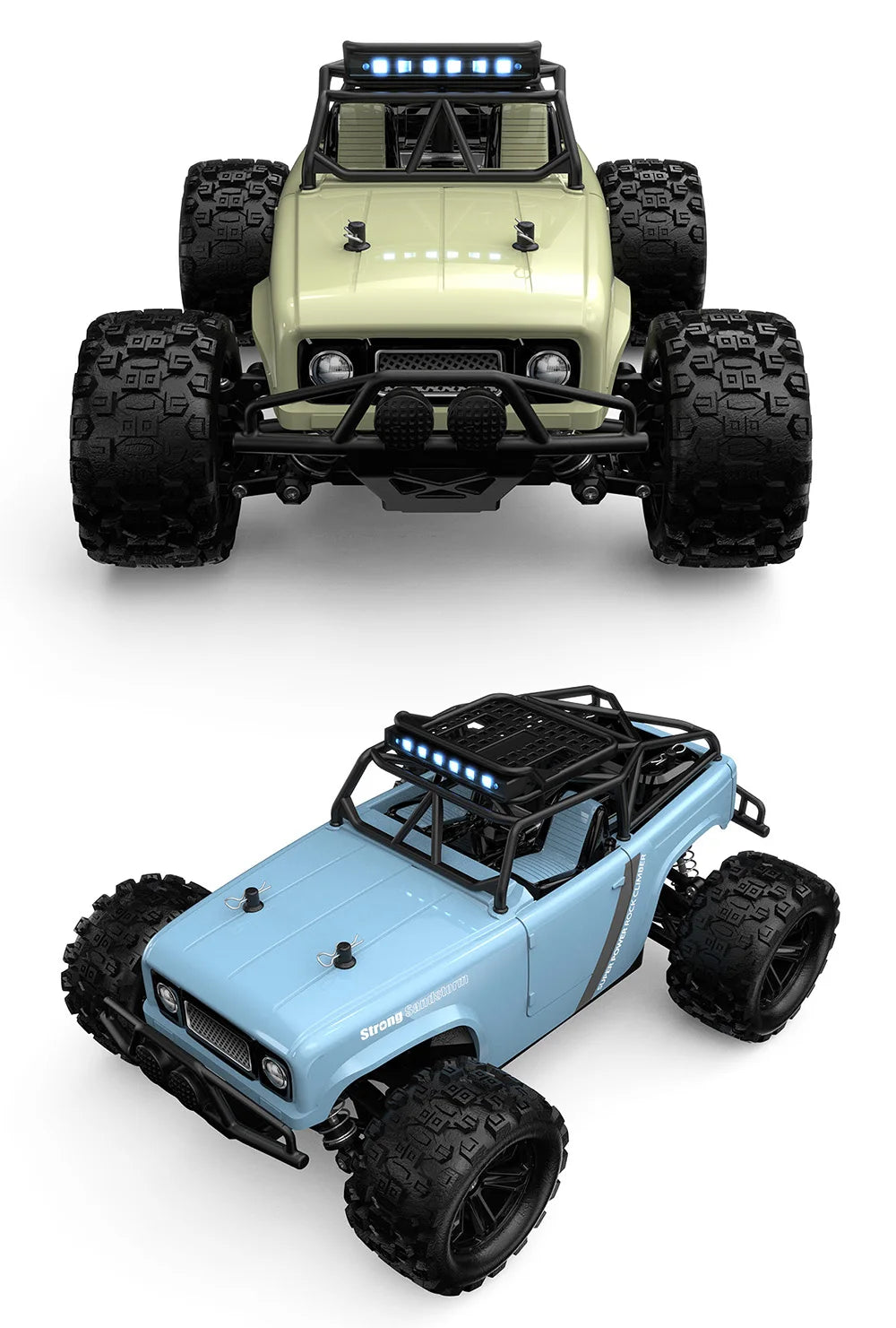 1:18 Scale Off-Road RC Car – 40KM/H High-Speed Rock Crawler with LED Lights, 4WD 2.4GHz Remote Control Monster Truck Toy