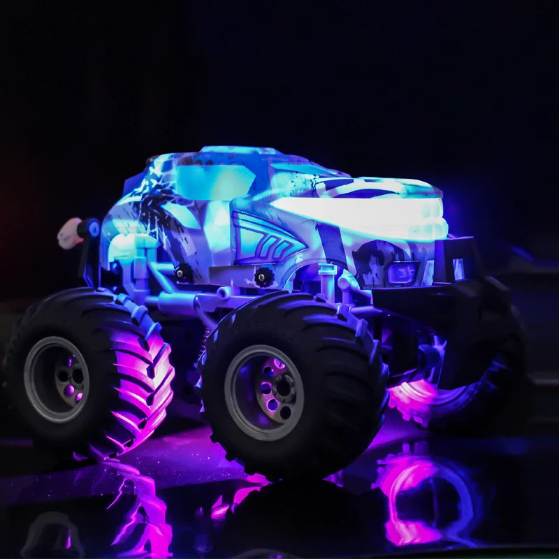 360° Spin Dancing 2WD RC Car – Off-Road Stunt Vehicle with Spray and LED Lights, Drift Monster Truck for Children