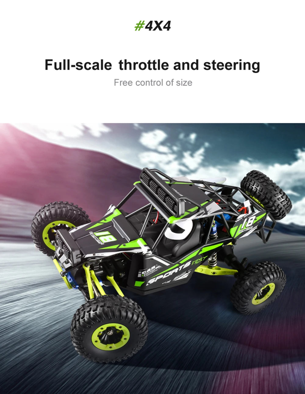 1:12 RC Car – 50KM/H 4WD High-Speed Monster Truck with 2.4G Remote Control, Off-Road Racing Buggy vs Wltoys 144001