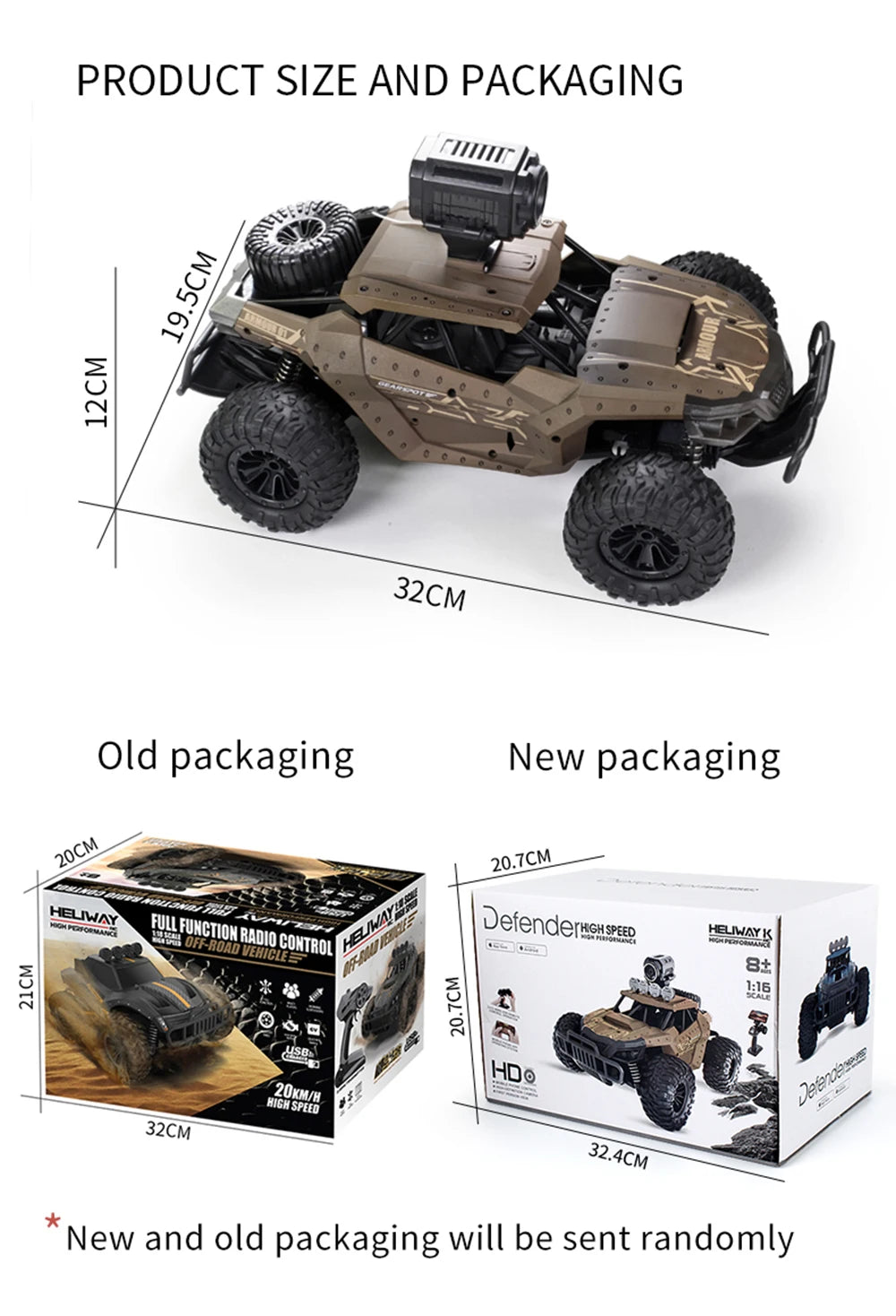 High-Speed RC Car with 720P HD FPV Camera – 1/16 Scale Off-Road Remote Control Monster Truck for Kids and Adults