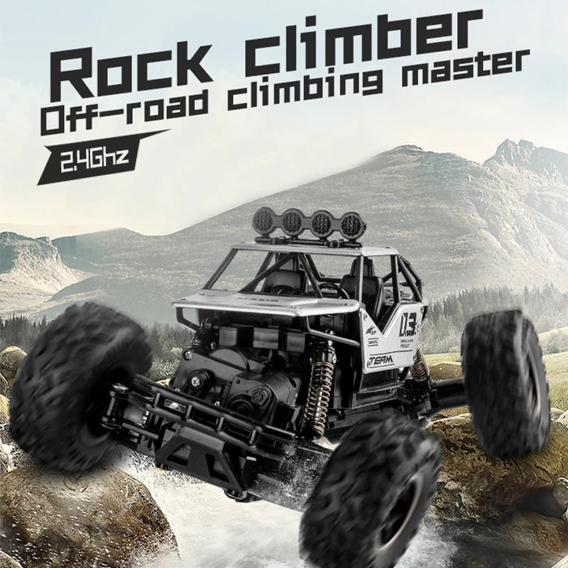 High-Performance 1:16 RC Rock Crawler – 4WD Off-Road Truck with LED Lights and Remote Control vs. WLtoys