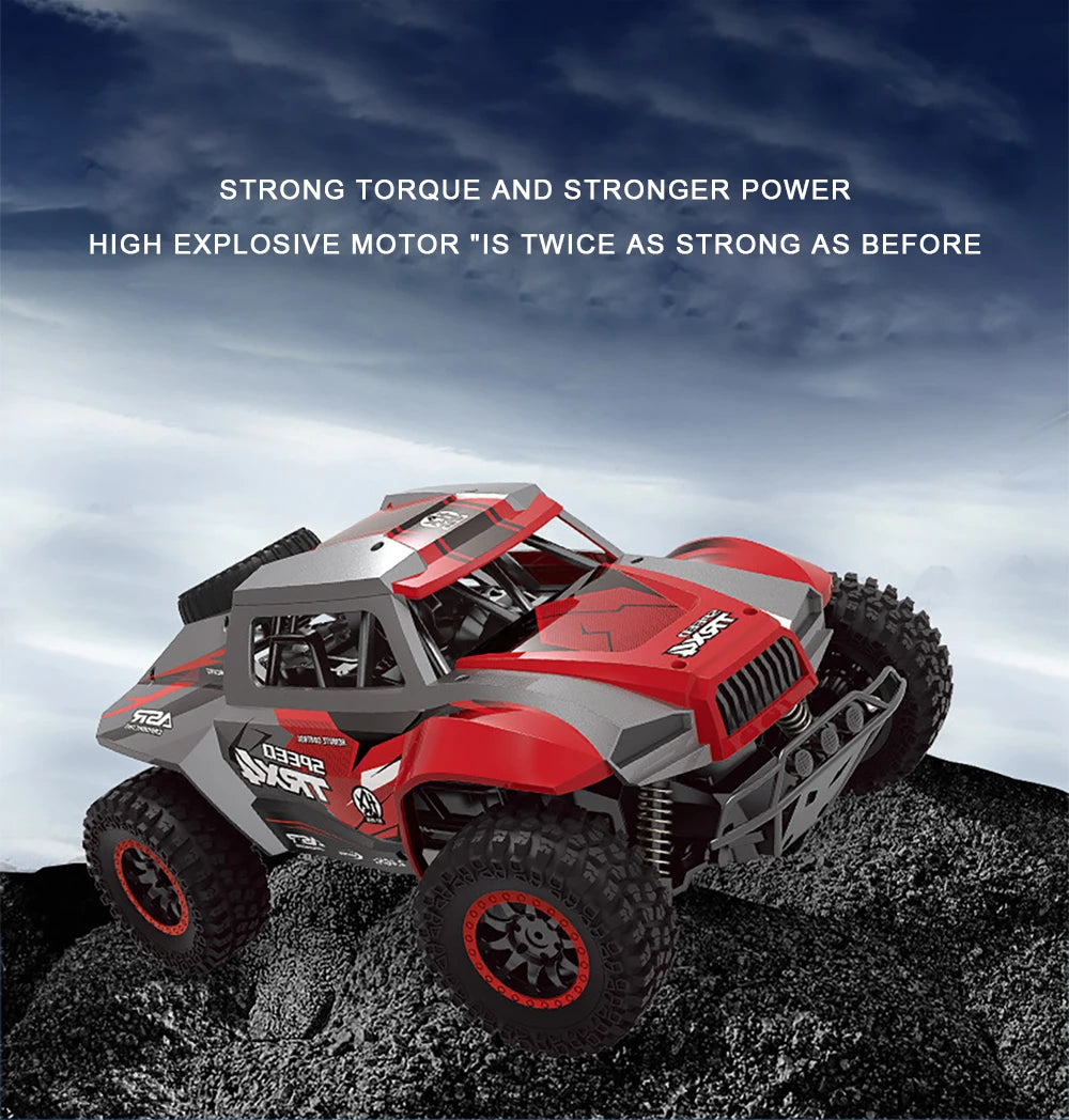 1:12 Scale RC Car – 2WD High-Speed All-Terrain Electric Toy with Rechargeable Battery for Kids and Adults