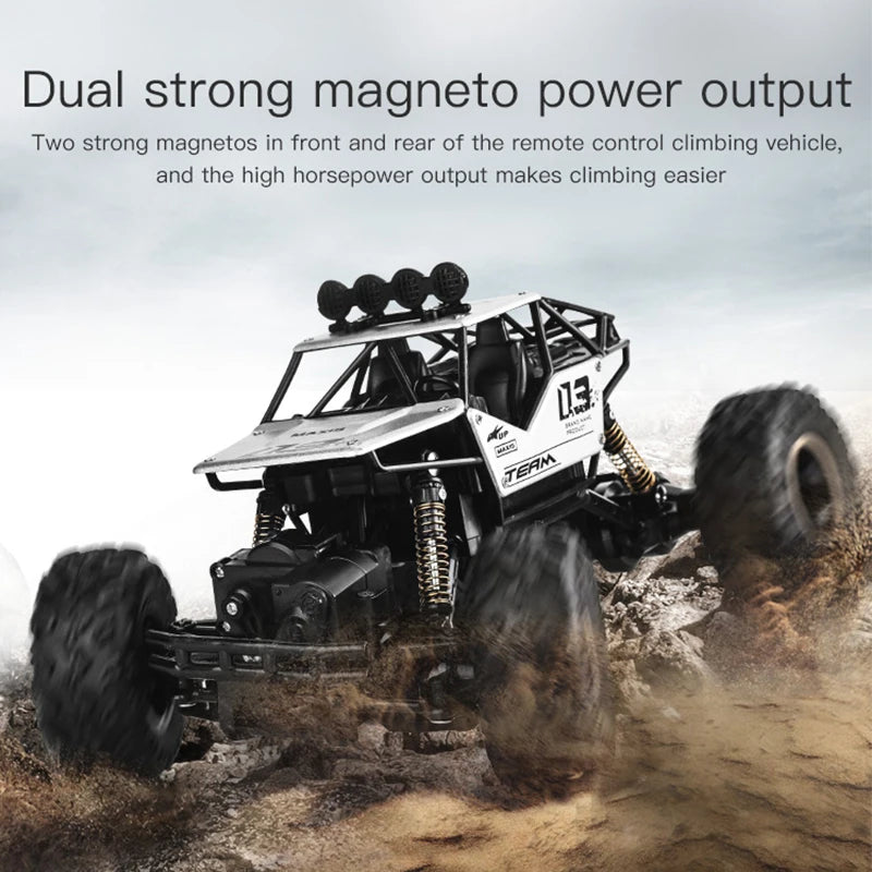 High-Performance 1:16 RC Rock Crawler – 4WD Off-Road Truck with LED Lights and Remote Control vs. WLtoys