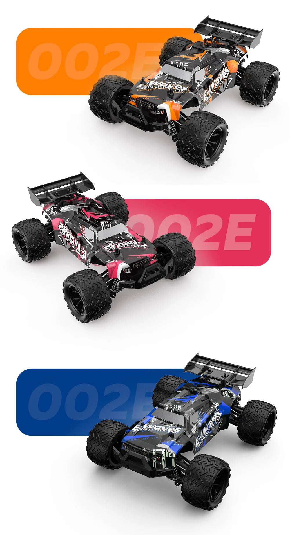 EONZE 001E/002E 1:14 Brushless RC Car – 70KM/H 4WD High-Speed Off-Road Monster Truck with 2.4G Remote Control vs WLtoys 144001