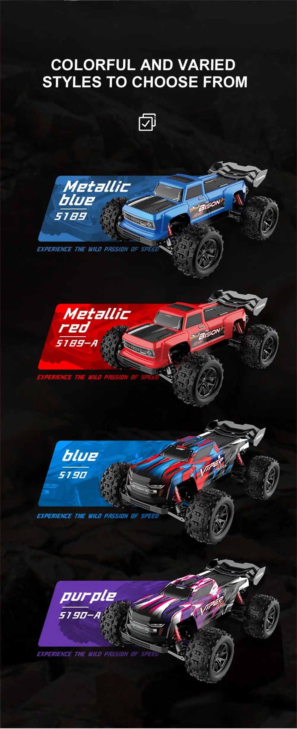 High-Speed S909/S910 1:16 RC Car – 50KM/H 4WD Off-Road Drift Monster Truck vs. WLtoys 144001