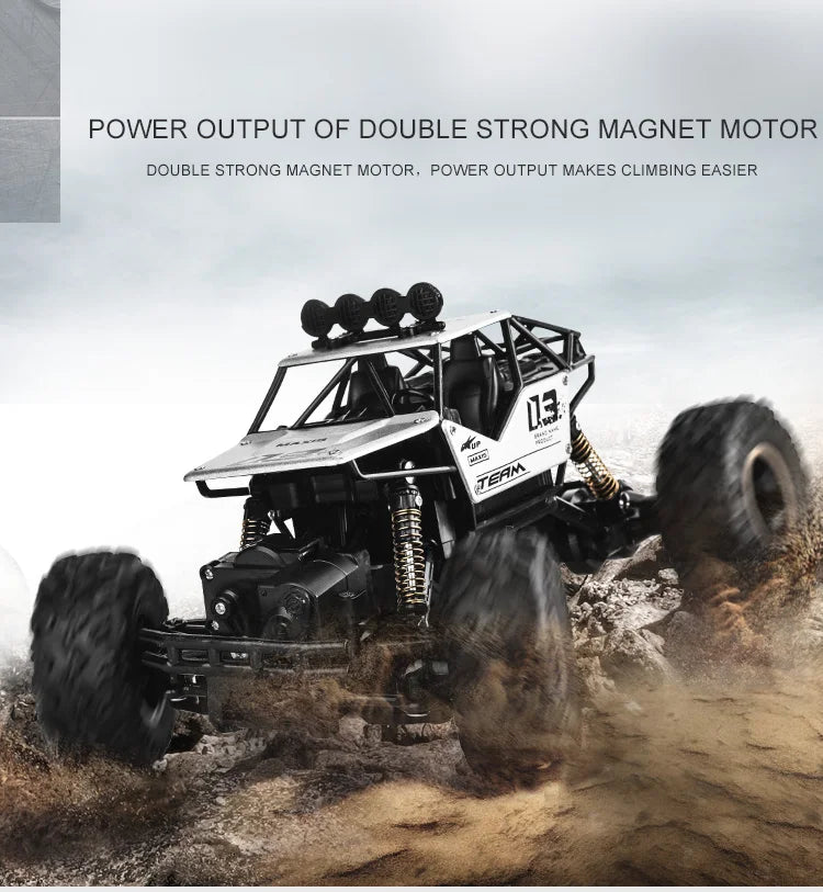 High-Performance 1:16 RC Rock Crawler – 4WD Off-Road Truck with LED Lights and Remote Control vs. WLtoys