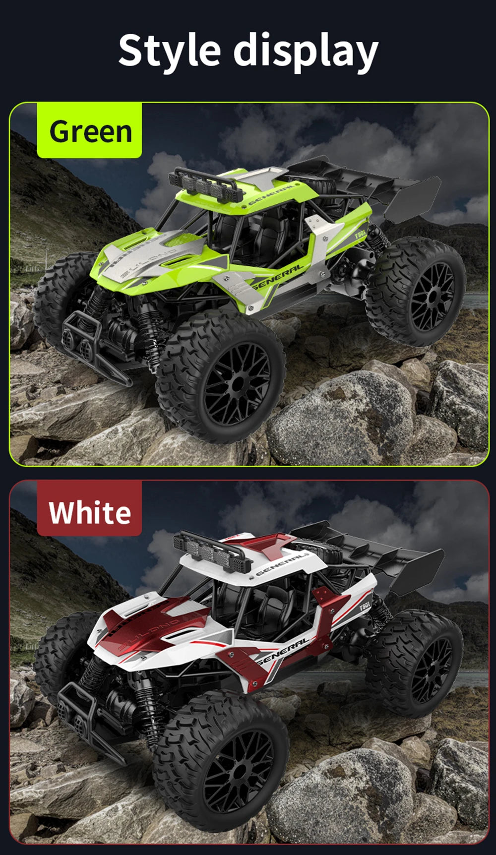 1:14 Alloy RC Car – 25KM/H 2WD Off-Road Remote Control Monster Truck with LED Lights vs. WLtoys 124016 Comparison