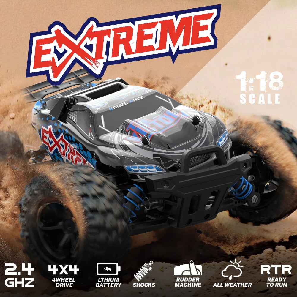 1:18 High-Speed RC Car – 40KM/H 4WD Off-Road Drift Monster Truck with 2.4G Radio Remote Control, Drift Car Toys for Boys