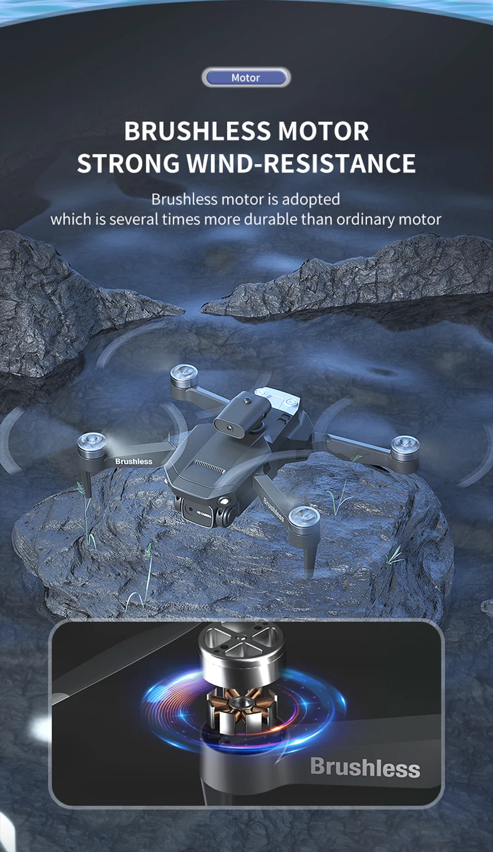 JJRC H115 Drone – 4K Professional HD Camera, Brushless Motor, Obstacle Avoidance, Optical Flow Positioning for Aerial Photography