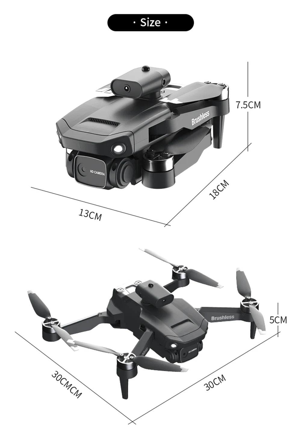 JJRC H115 Drone – 4K Professional HD Camera, Brushless Motor, Obstacle Avoidance, Optical Flow Positioning for Aerial Photography