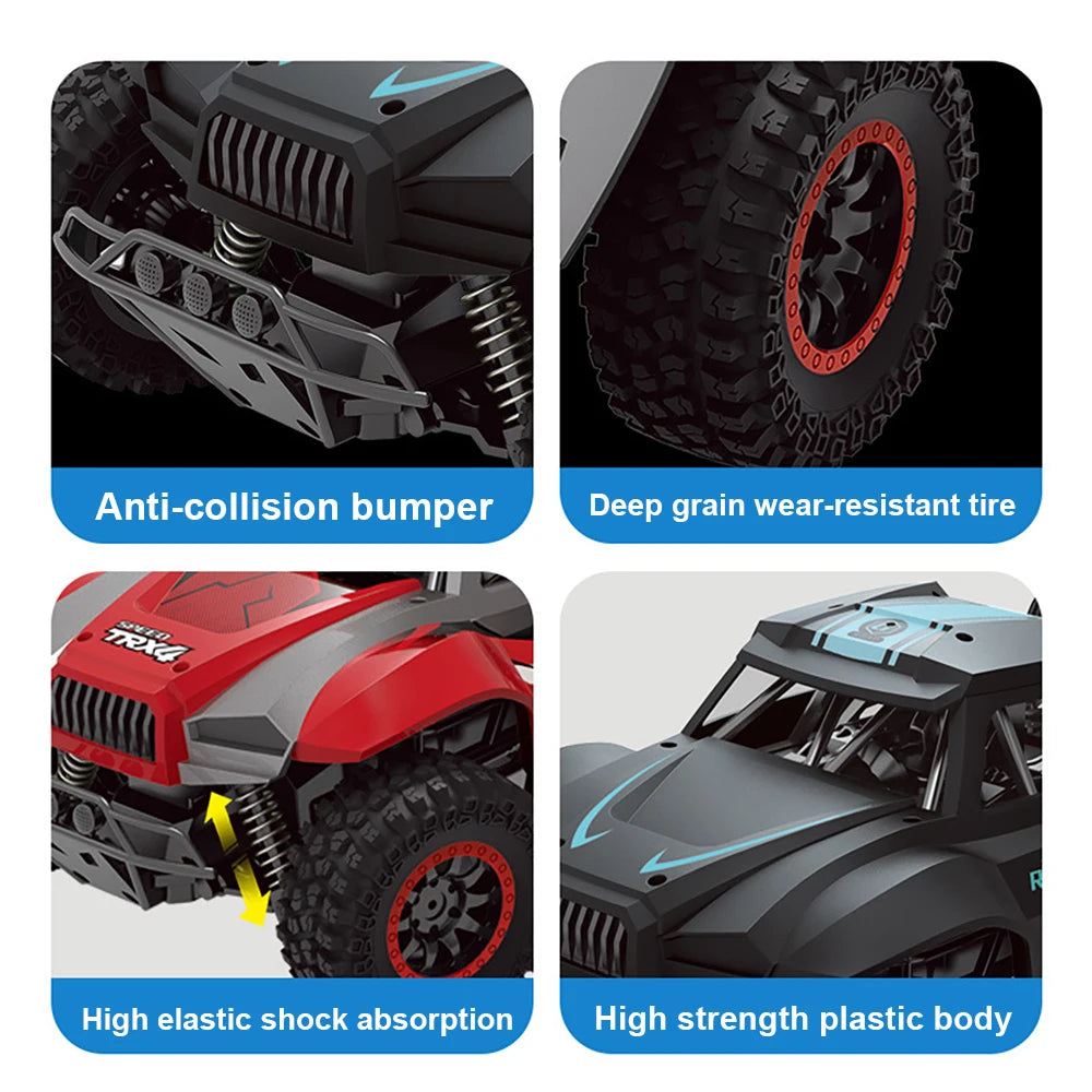 1:12 Scale RC Car – 2WD High-Speed All-Terrain Electric Toy with Rechargeable Battery for Kids and Adults