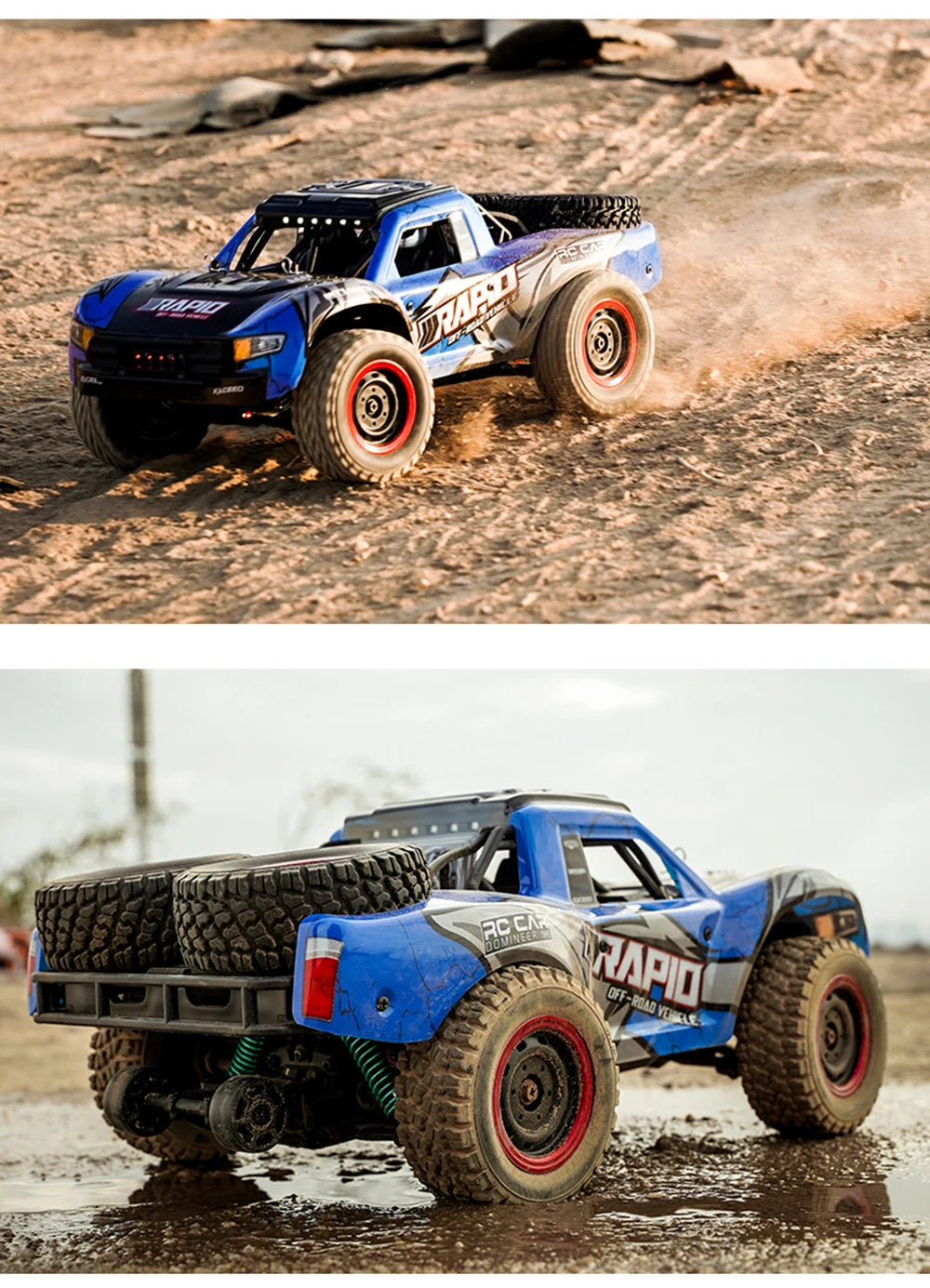 Q130 1:14 RC Car – 70KM/H 4WD High-Speed Drift Monster Truck with Light and Brushless Motor, Remote Control Car for Adults and Kids