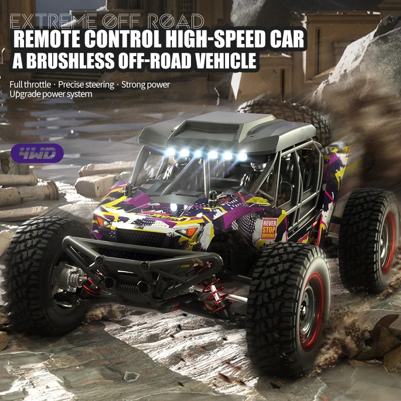 16106PRO 1:16 70KM/H 4WD RC Car With LED Remote Control Off-road Cars High Speed Drift Monster Truck vs Wltoys 144001 Kid Toys