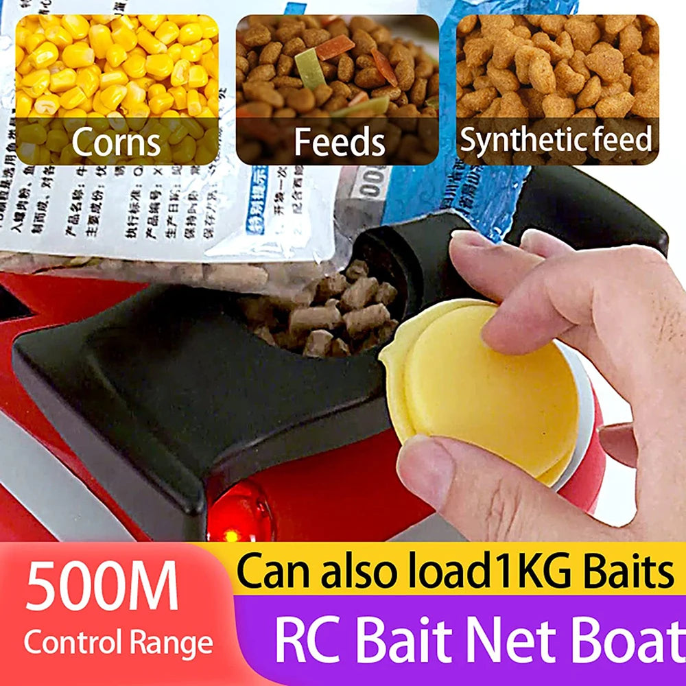 HJ807 2.4G RC Fishing Boat – Remote Control Long-Distance Bait Boat for Nesting and Trawling