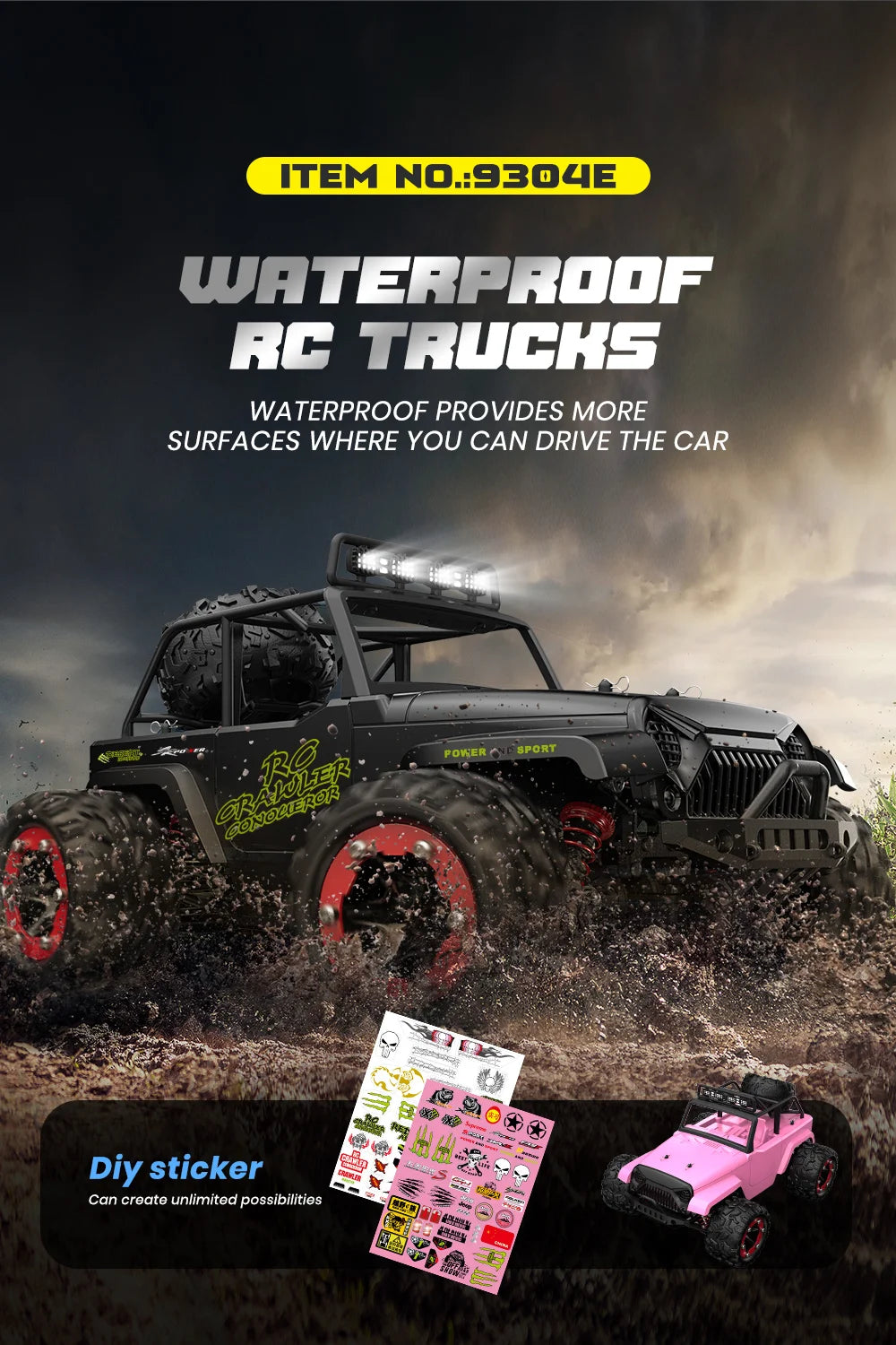 High-Speed EONZE 1:18 4WD RC Car – 40KM/H Electric Drift Monster Truck with Hydraulic Shocks, Perfect for Kids’ Toys