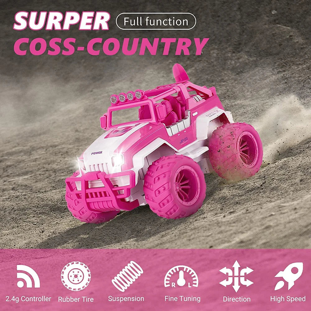 1:12 RC Car – 15KM/H with LED Lights and 2.4G Radio Remote Control, Perfect Toy for Children and Kids Gifts