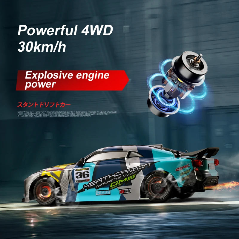 1:18 H4 RC Car – 30KM/H 4WD Drift Race Car with 2.4G Remote Control vs. WLtoys 284131 Toys