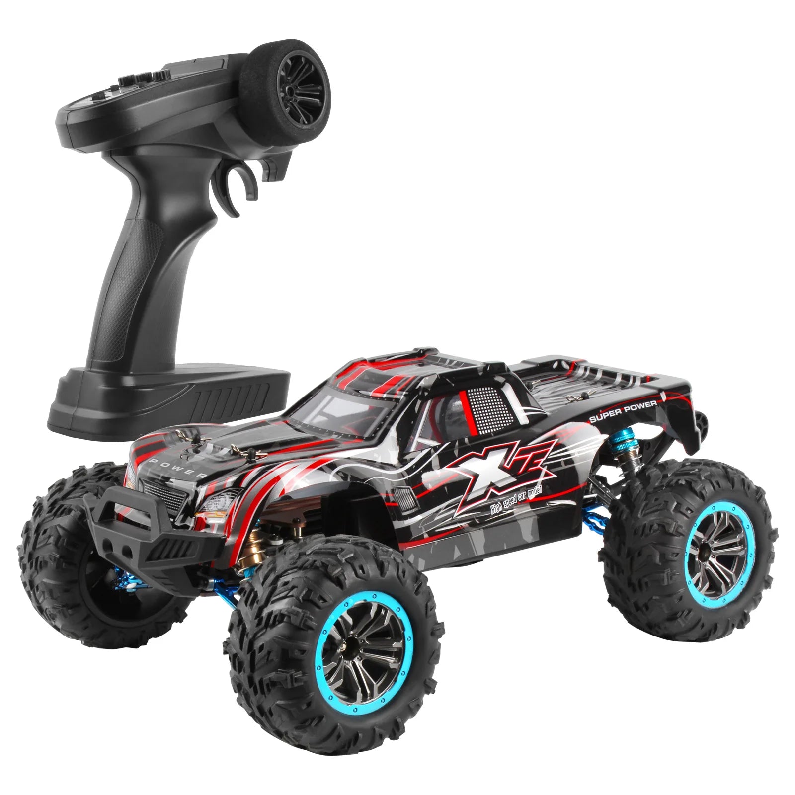 80KM/H XLF F22A RC Car – 1:10 4WD Brushless Motor Monster Truck with 2.4G Remote Control and All-Metal Undercarriage