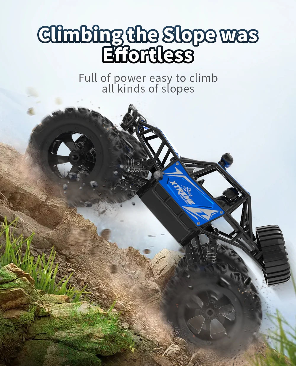 Q145 4WD RC Car – Off-Road Buggy with LED Lights and 2.4G Radio Remote Control, Perfect Toy for Boys and Children