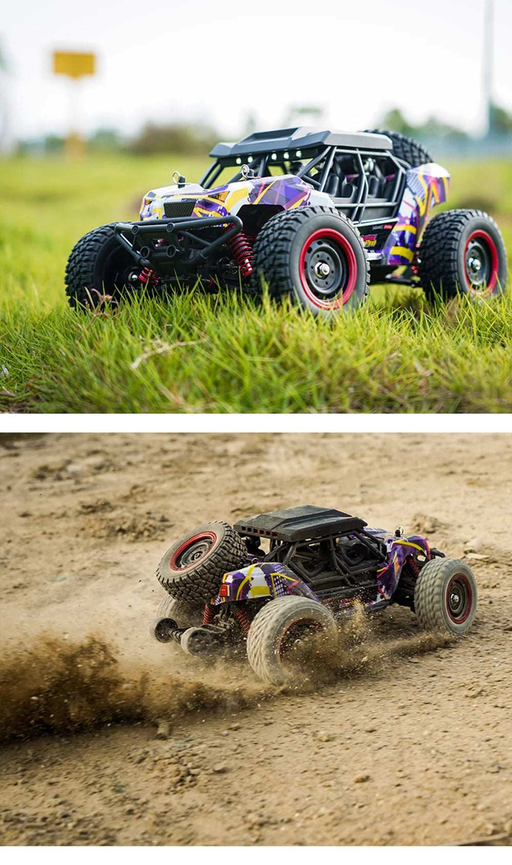 16106PRO 1:16 70KM/H 4WD RC Car With LED Remote Control Off-road Cars High Speed Drift Monster Truck vs Wltoys 144001 Kid Toys