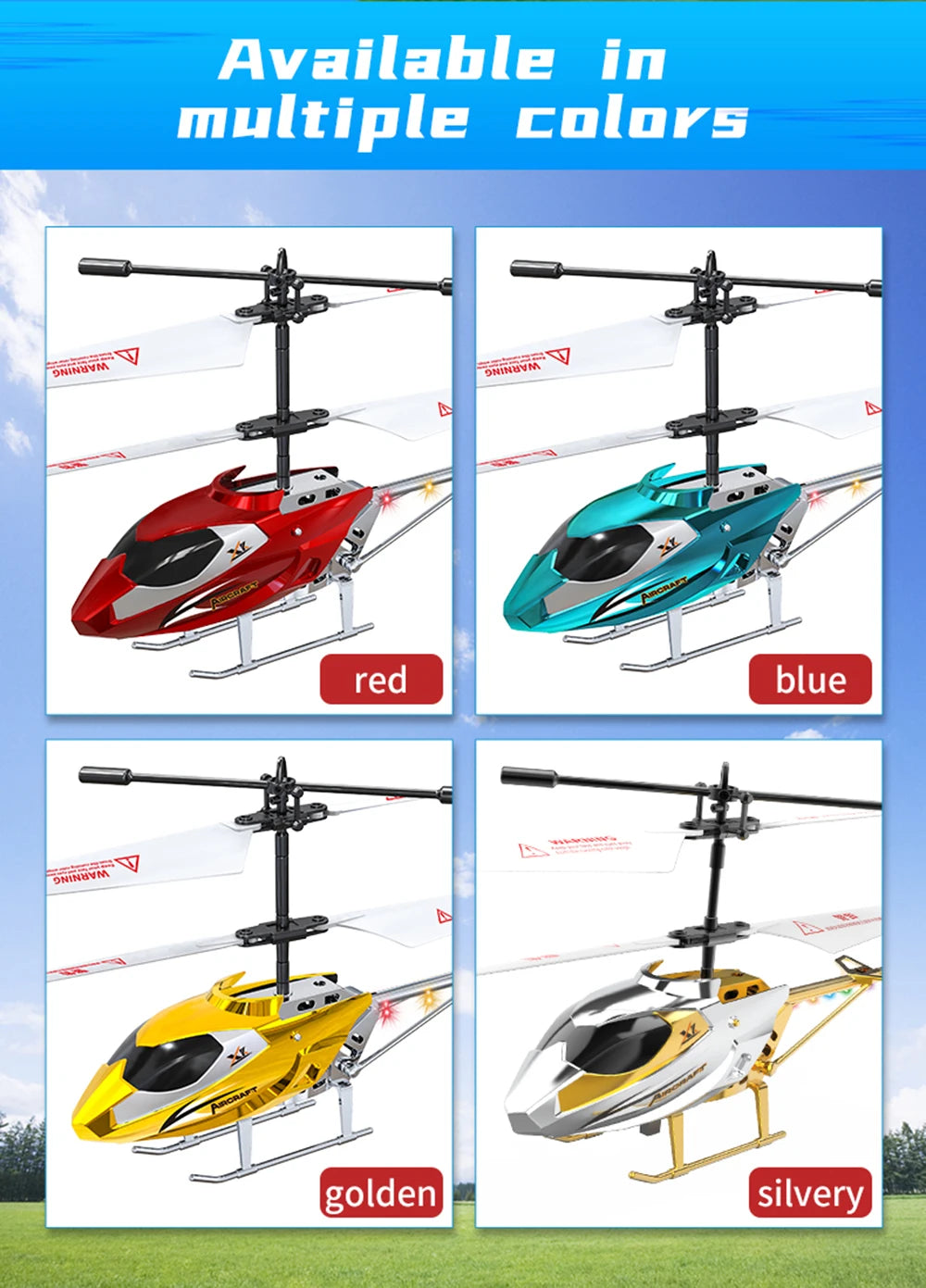 XK912 RC Helicopter – 2.5CH Infrared Remote Control with Light, Alloy Aircraft Toy for Children