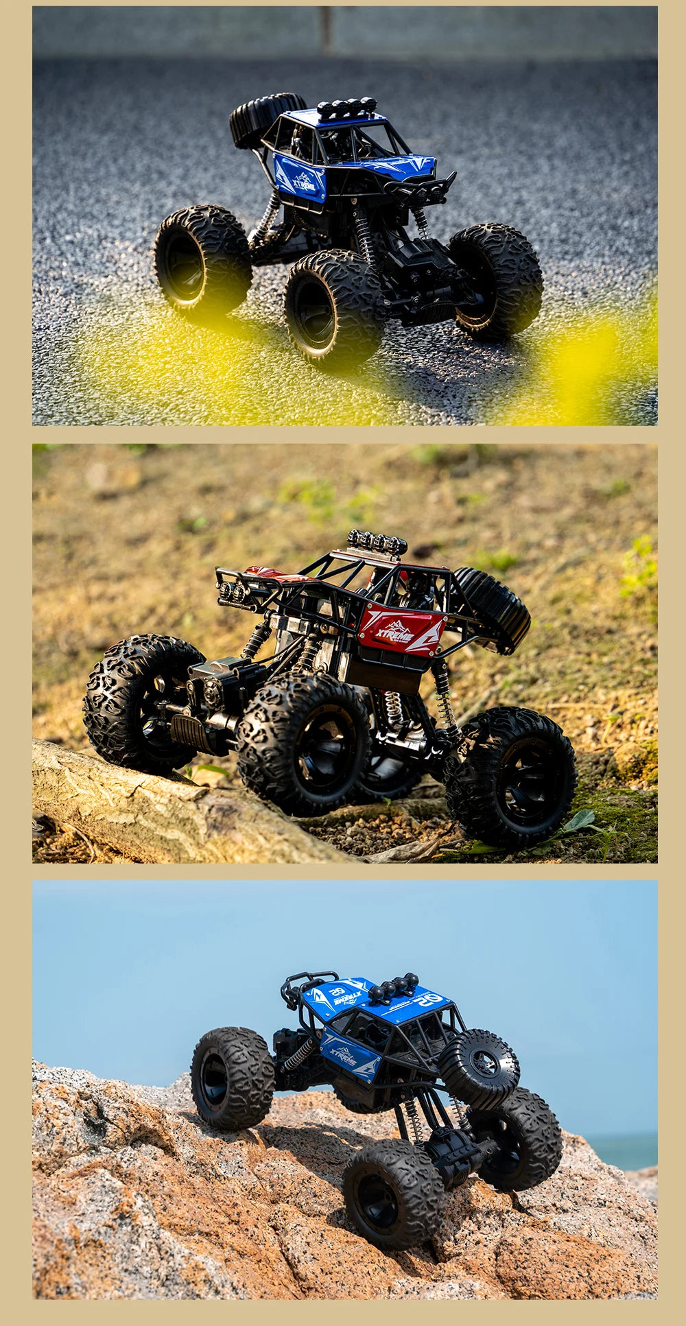 Q145 4WD RC Car – Off-Road Buggy with LED Lights and 2.4G Radio Remote Control, Perfect Toy for Boys and Children