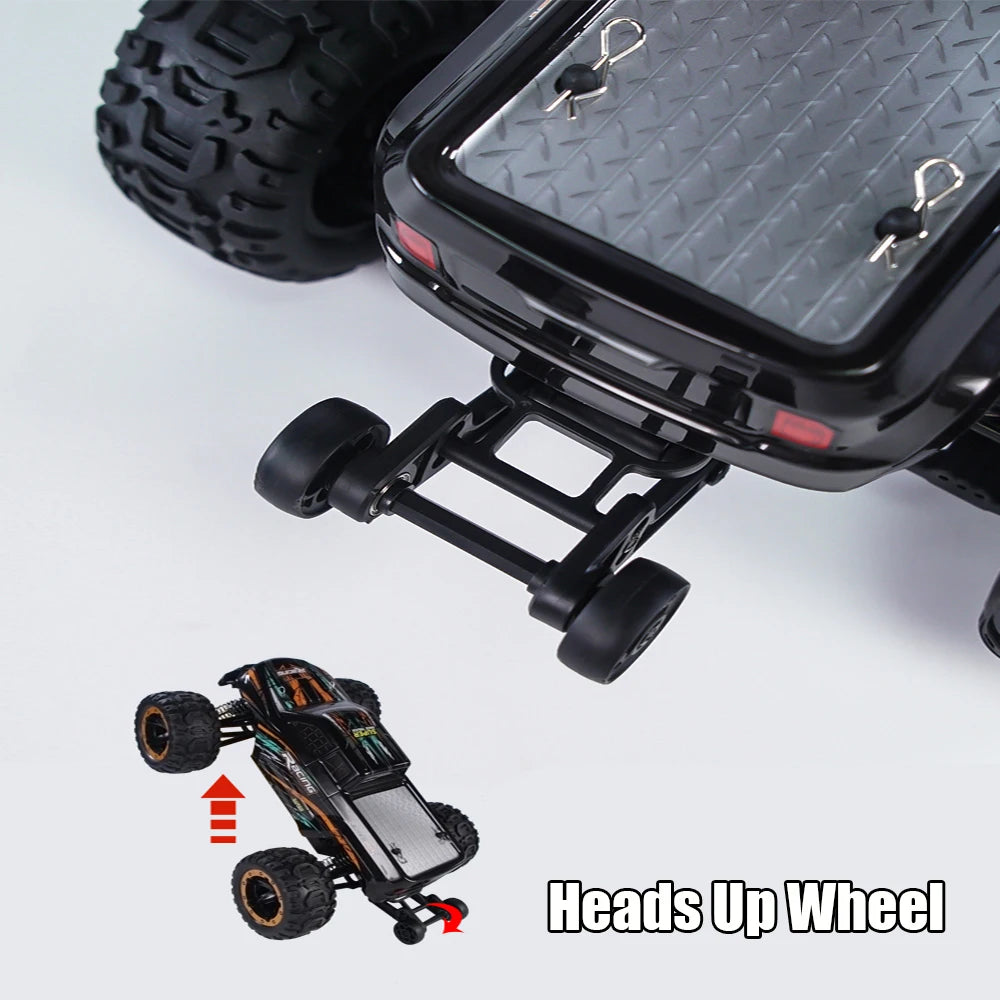 HBX 16889A 1:16 RC Car – 45KM/H Brushless 4WD Drift Truck with LED Lights and 2.4G Remote