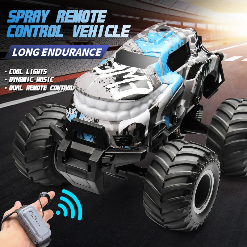 360° Spin Dancing 2WD RC Car – Off-Road Stunt Vehicle with Spray and LED Lights, Drift Monster Truck for Children