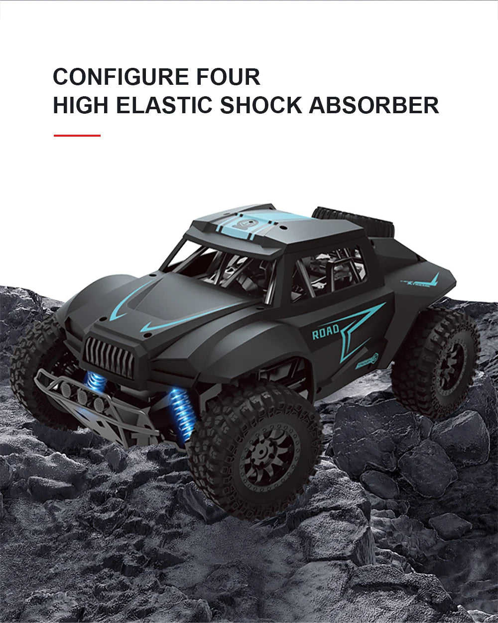 1:12 Scale RC Car – 2WD High-Speed All-Terrain Electric Toy with Rechargeable Battery for Kids and Adults