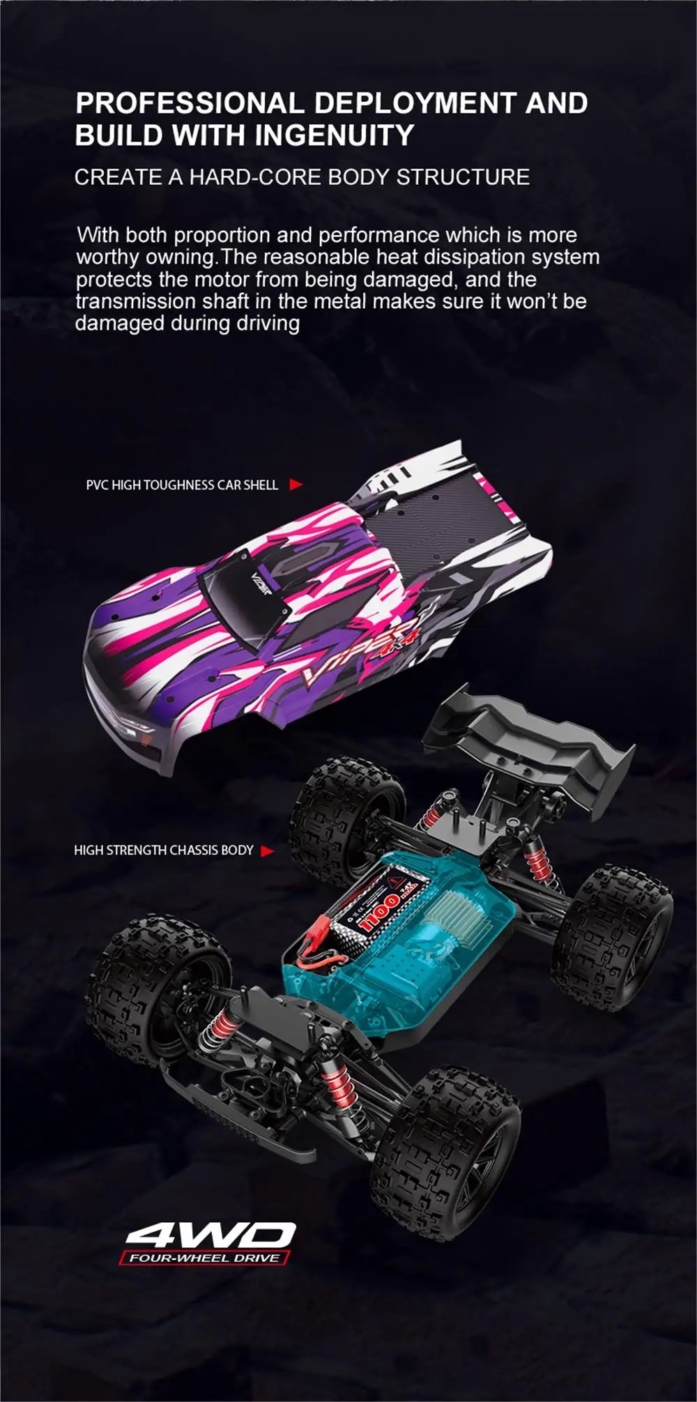 High-Speed S909/S910 1:16 RC Car – 50KM/H 4WD Off-Road Drift Monster Truck vs. WLtoys 144001