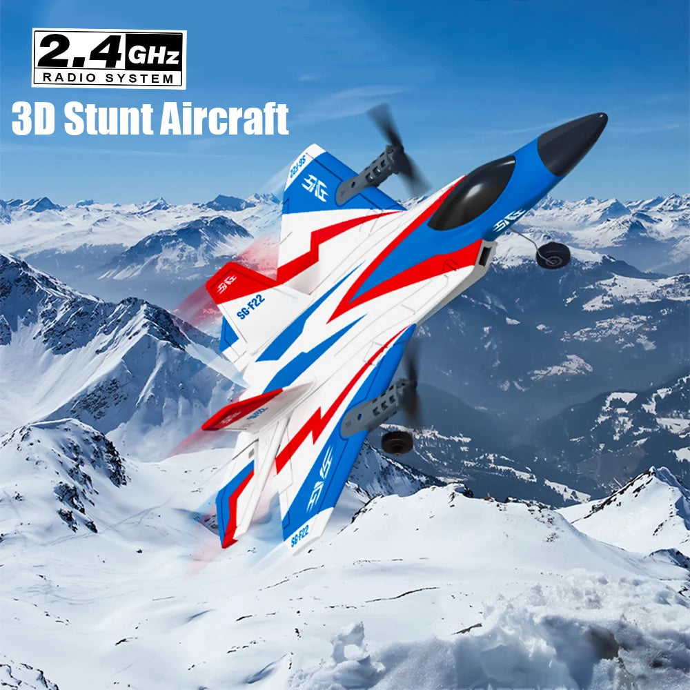 F22 RC Glider – 2.4G Radio Control 3D Stunt Plane, EPP Foam Airplane for Boys and Children