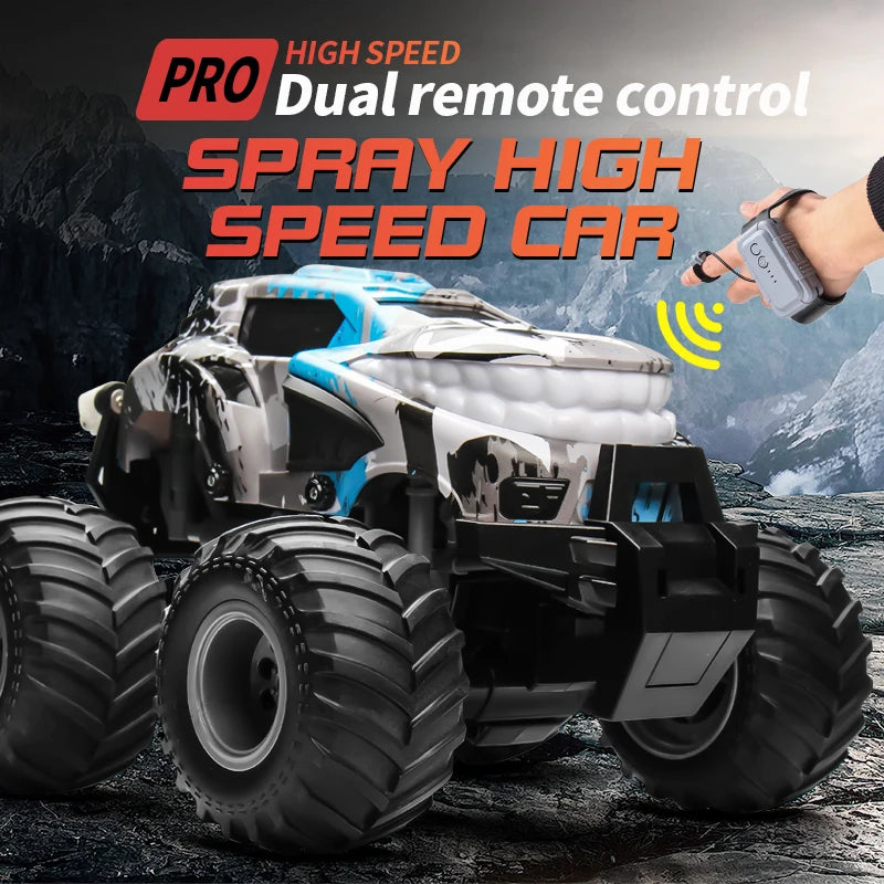 360° Spin Dancing 2WD RC Car – Off-Road Stunt Vehicle with Spray and LED Lights, Drift Monster Truck for Children