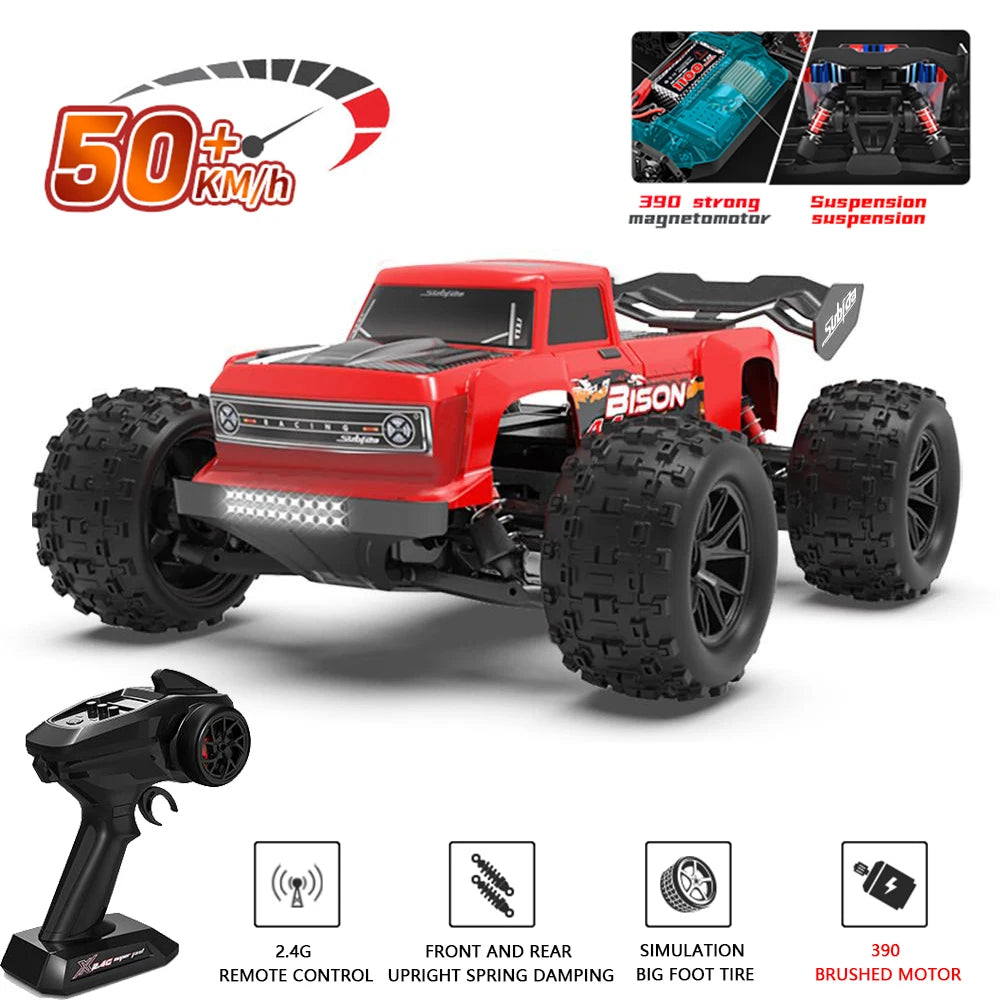 High-Speed S909/S910 1:16 RC Car – 50KM/H 4WD Off-Road Drift Monster Truck vs. WLtoys 144001