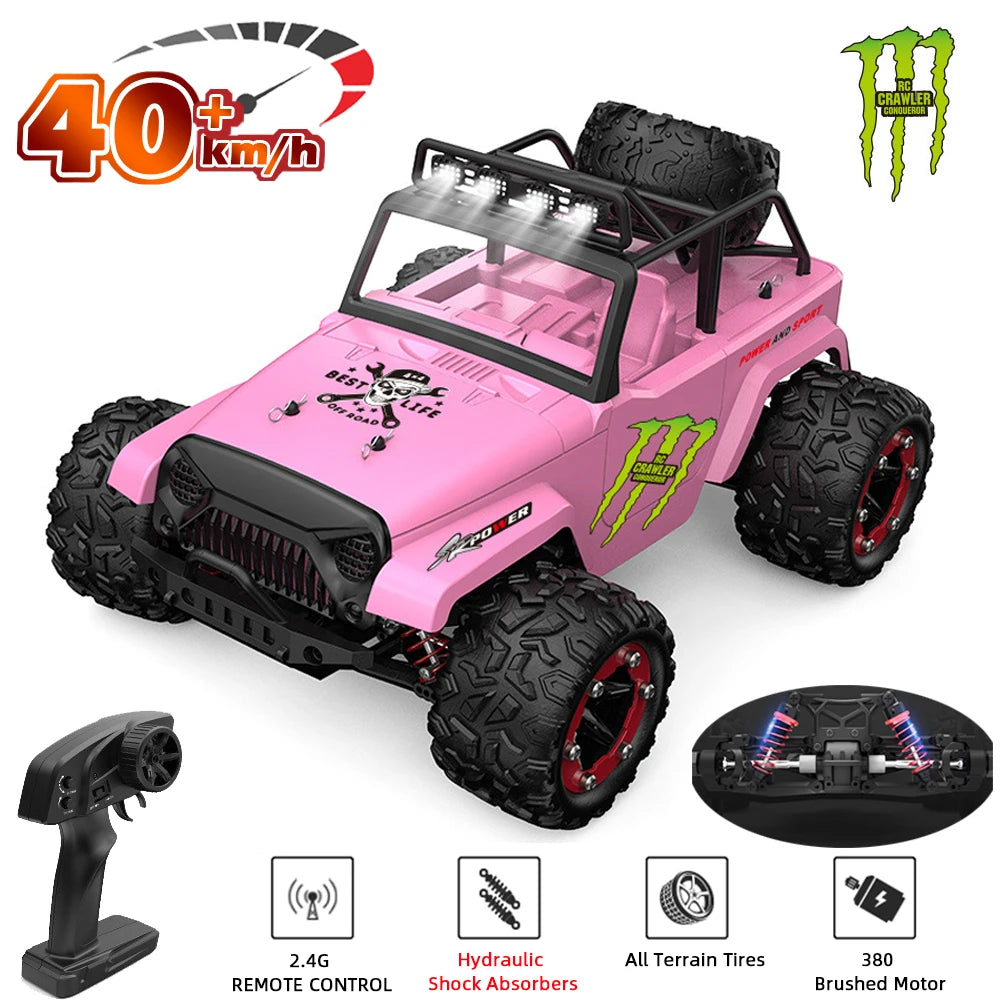 High-Speed EONZE 1:18 4WD RC Car – 40KM/H Electric Drift Monster Truck with Hydraulic Shocks, Perfect for Kids’ Toys