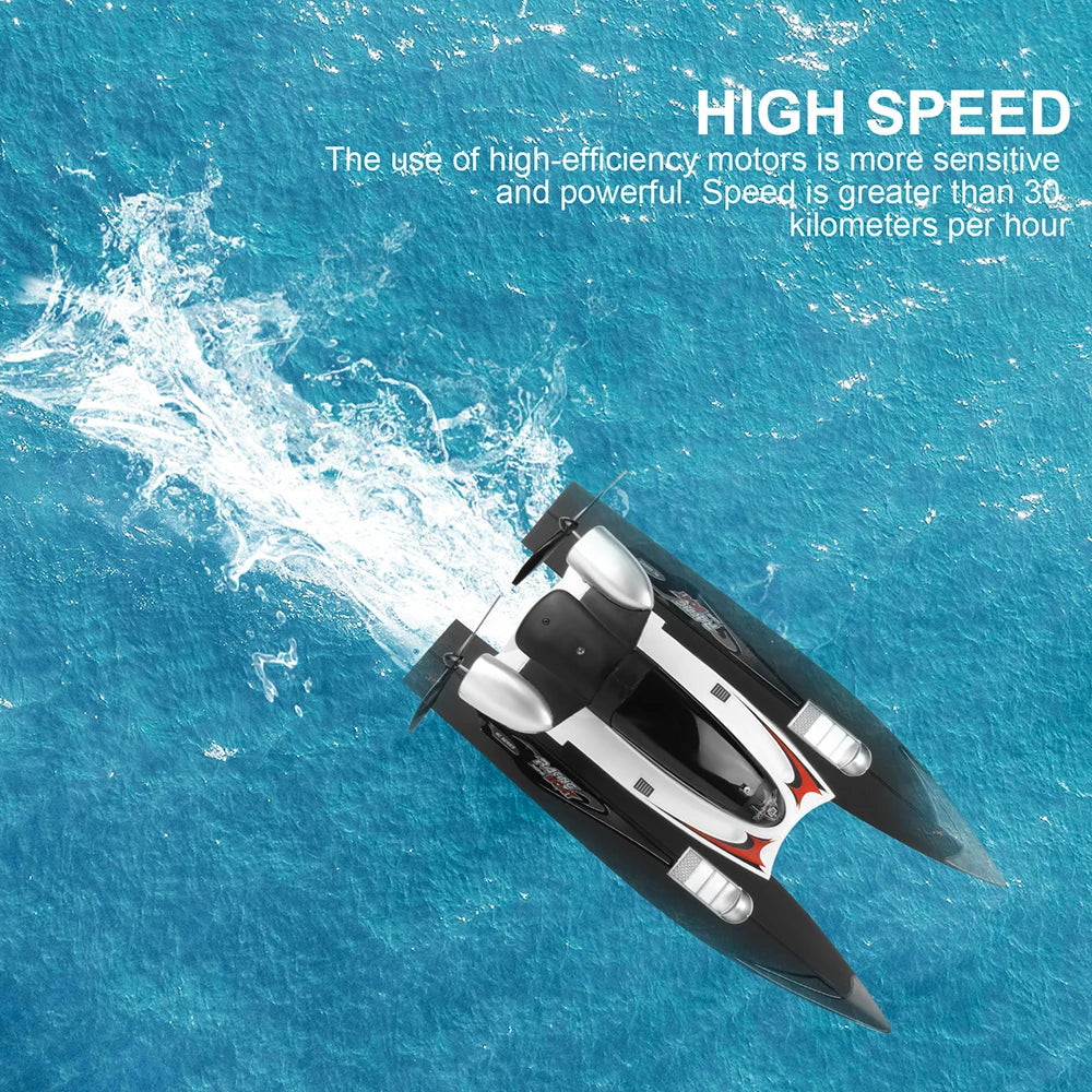 RC Boat 30 KM/H – 2.4G High-Speed Waterproof Jet Boat, Electric Radio Remote Control Toy for Boys