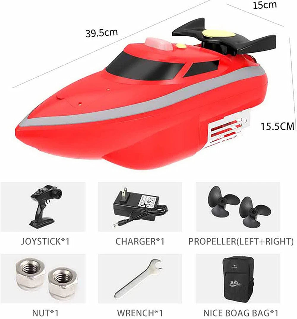 HJ807 2.4G RC Fishing Boat – Remote Control Long-Distance Bait Boat for Nesting and Trawling