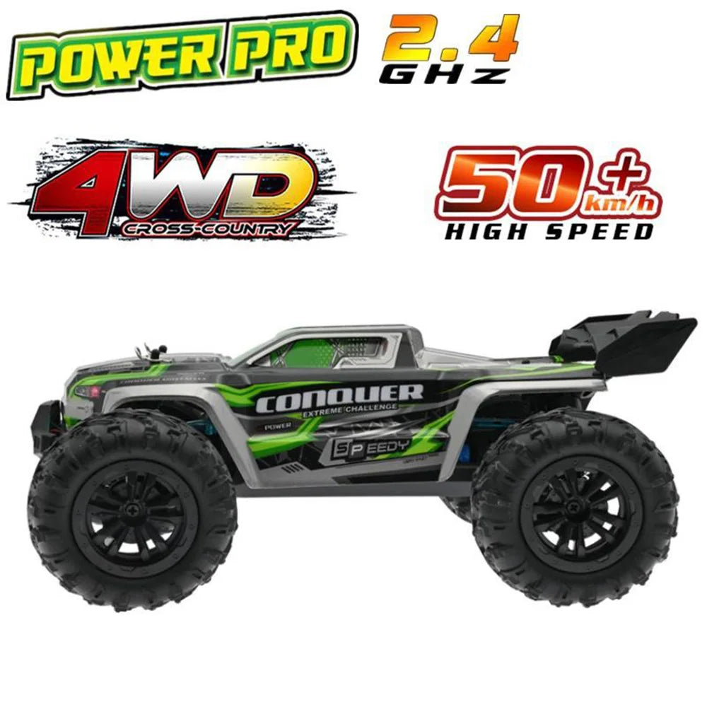 2024 New 1:16 Scale RC Cars – 50KM/H High-Speed Off-Road Monster Truck, 2.4G 4WD Remote Control Car Toys for Boys